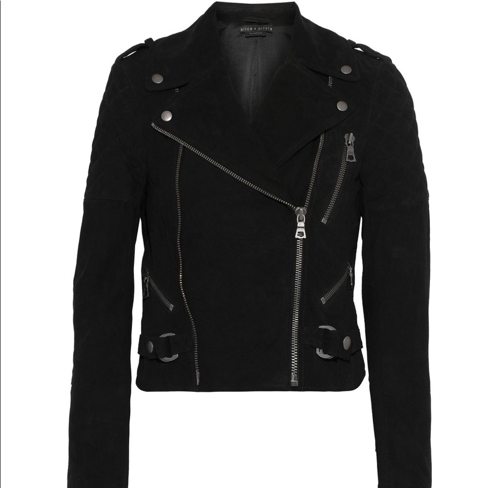 Suede leather jacket Alice+Olivia